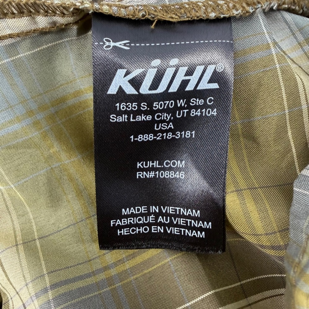 Kuhl Response Mens XL Olive Green Plaid Short Sleeve Button Down Shirt 7153 - Picture 3 of 9